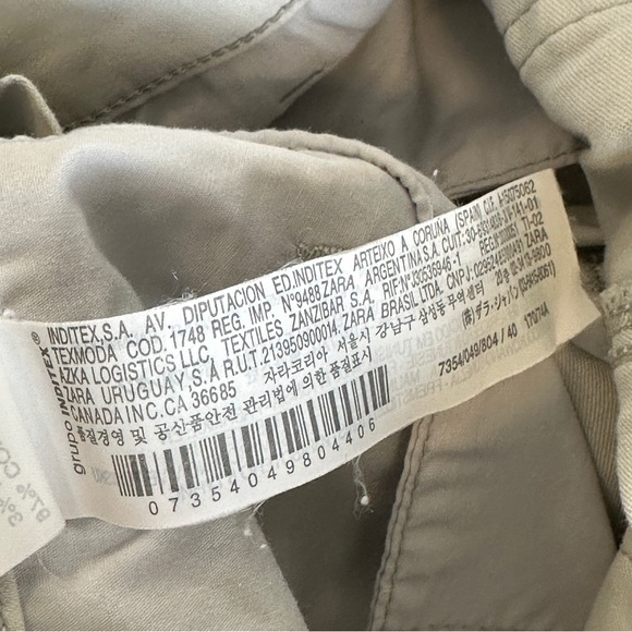 Zara Woman Pale Pink Ankle Gold Zip Jeans Skinny Sz 8 - Picture 13 of 16